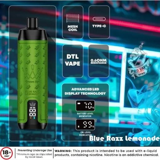 Al Fakher Crown Bar 12000 Züge Einweg Vape mit integrierter Hookah-Soundwave – Bild 3