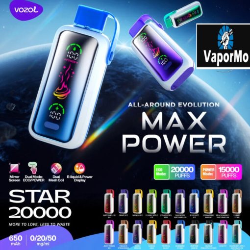 Vozol Star 20000 Dual Power Wiederaufladbare Vape (1 Vape) – Bild 4