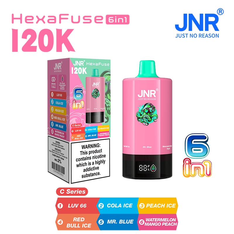 JNR HexaFuse 120000 Züge – 6-in-1 Einweg-Vape – 1 Stück – Bild 4