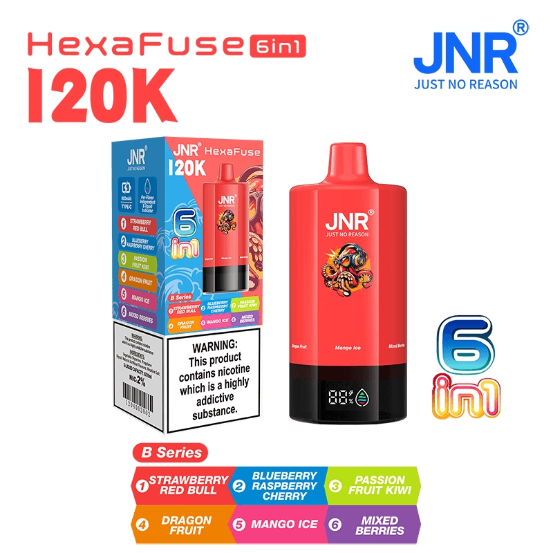 JNR HexaFuse 120000 Züge – 6-in-1 Einweg-Vape – 1 Stück – Bild 3