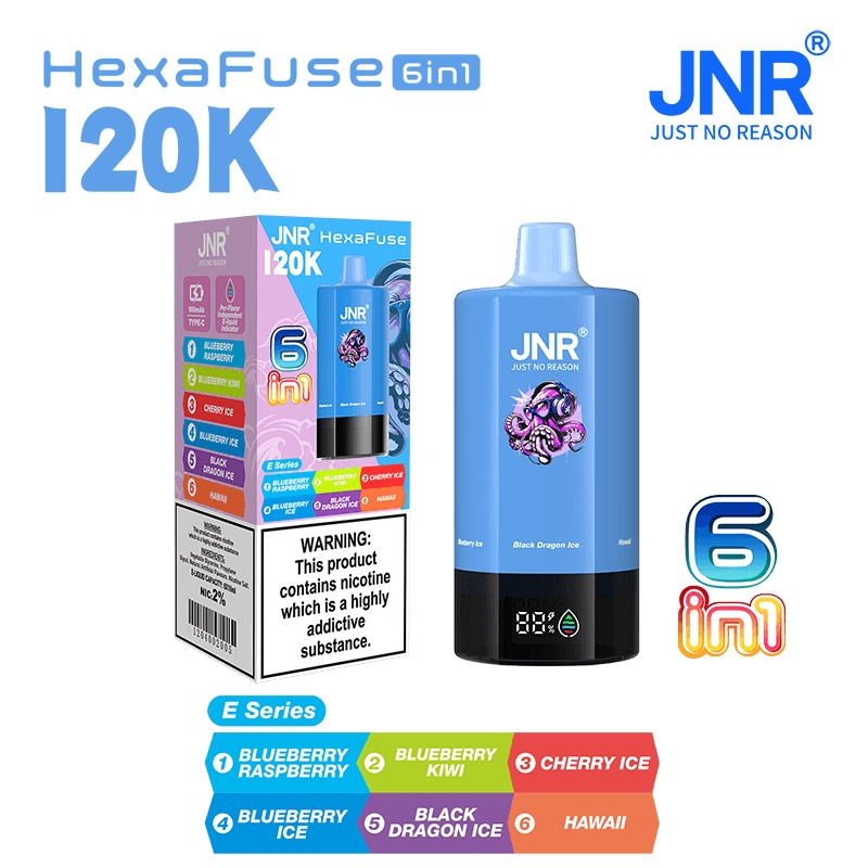 JNR HexaFuse 120000 Züge – 6-in-1 Einweg-Vape – 1 Stück